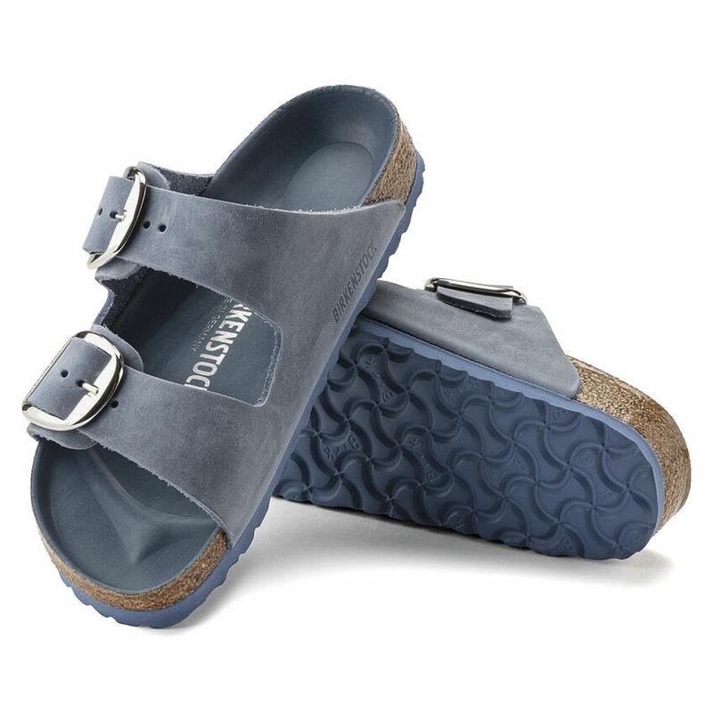 Arizona Birkenstock Big Prackou Oiled Kozene Damske Modre | SK 69CTV